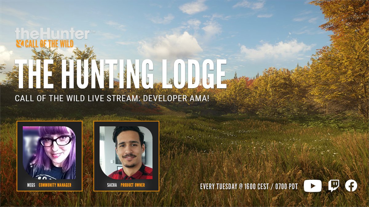 theHunterCOTW's tweet photo. We're live, we're joined by our Product Owner, Sacha, and we're answering questions! Come and hang out!

  ▸  https://t.co/2w9cD4yIez
  ▸  https://t.co/1xeDn6GPsI

#NowLive #DeveloperAMA https://t.co/2aieRjLieQ