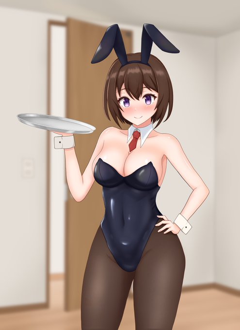 バニーコスでお出迎えしてくれる彼女ちゃん💕 