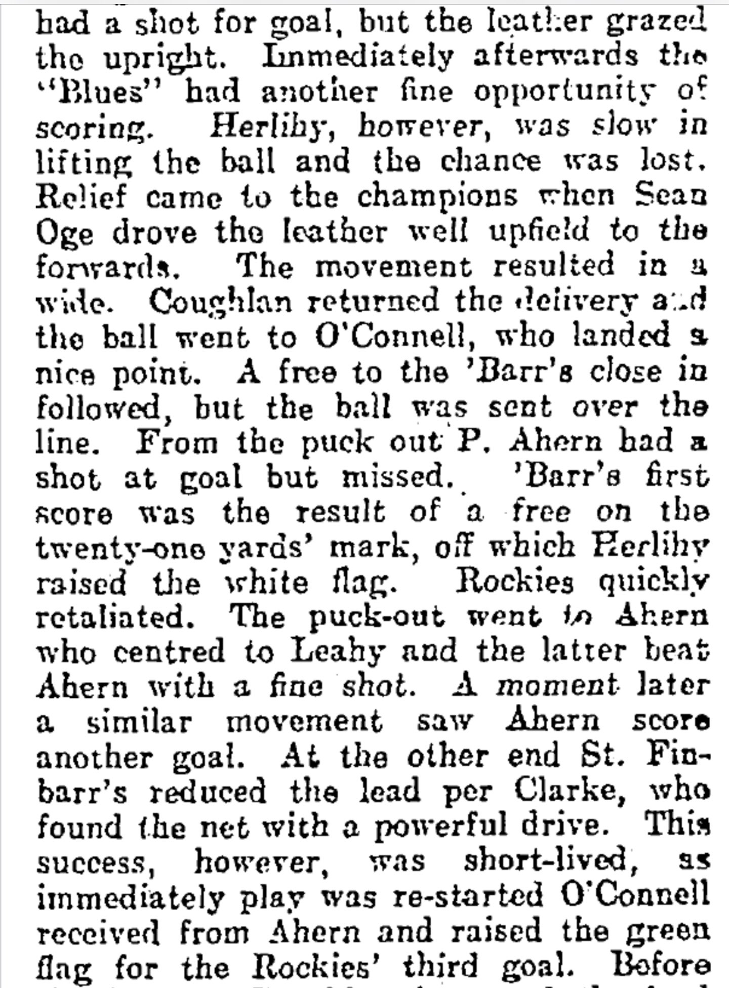 Cork Hurling History 🔴⚪️ on Twitter "The Barr’s cut the deficit with a