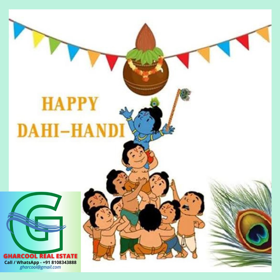 gharcoolre's tweet photo. #happy #Celebration of #DahiHandi . Enjoy the #festivals.
@gharcool @Glowbizdm
#gharcoolthane #gharcool #property #realestate #agent #Residential #commercial #Land #plot #Thane #Mumbai #navimumbai #Maharashtra #India https://t.co/BYfshUtsEy