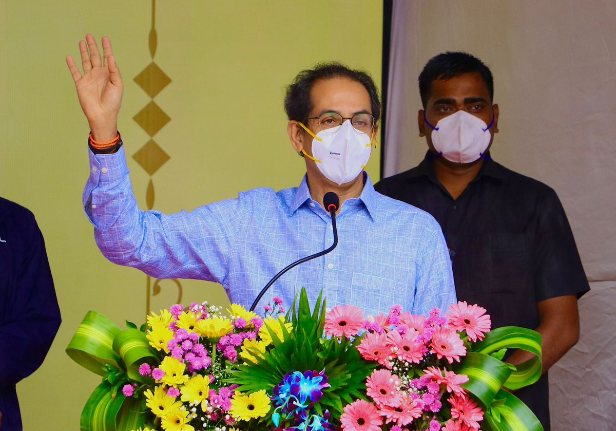 ANI's tweet photo. Central Govt has also said that the third wave of COVID-19 is expected and has asked states, through a letter, to avoid gatherings during Dahi Handi and Ganeshotsav. We should show this letter to those who want to protest: Maharashtra CM Uddhav Thackeray https://t.co/mVTO223fCE