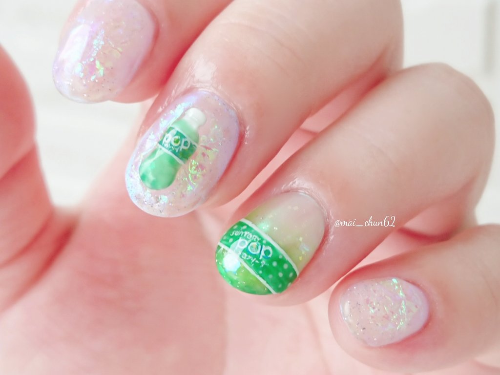 メロンソーダネイル