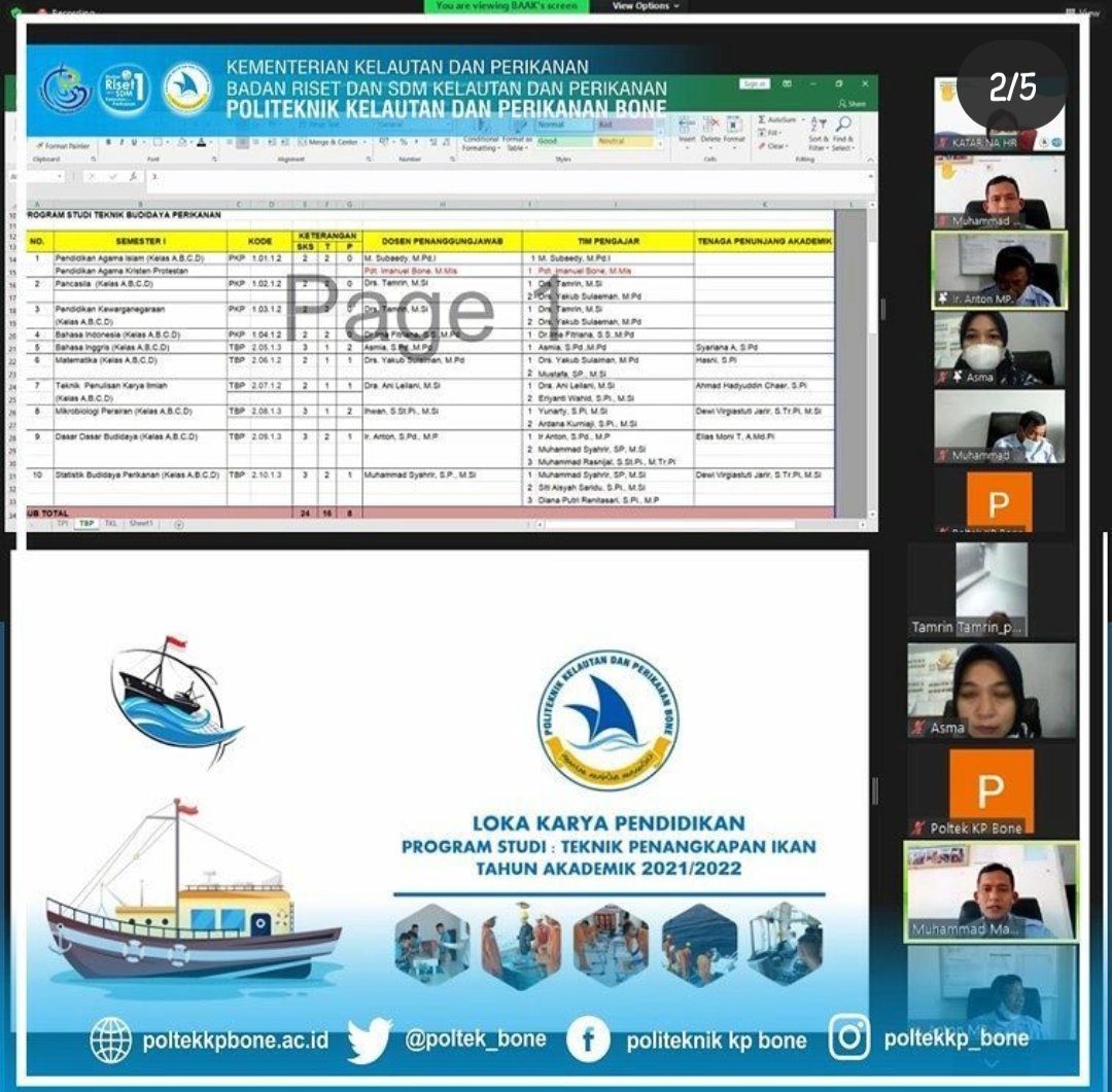 bppsdm_pkpbone's tweet photo. Kegiatan Lokakarya Politeknik KP Bone dlm rangka penyelenggaraan pendidikan TA. 2021/2022.

@kusdiantoro77 
@bsuprakto 
@anileilani 
@brsdm_kp 
@Pusdik_KP 
#MenteriTrenggono 
#MenteriKKP 
#menterikelautandanperikanan
#SaktiWahyuTrenggono 
#KKPRebound https://t.co/xMPTjUGqqm