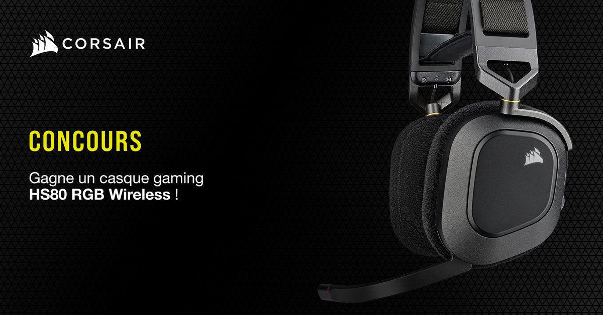 CORSAIRFRA's tweet image. On continue de régaler la communauté ! Un exemplaire de notre nouveau HS80 RGB WIRELESS à gagner 🎧👌

Pour tenter ta chance ⤵
1⃣ RT &amp;amp; ❤ ce tweet
2⃣ Follow @CORSAIRFRA

⏰ TAS 03/09 - 15h