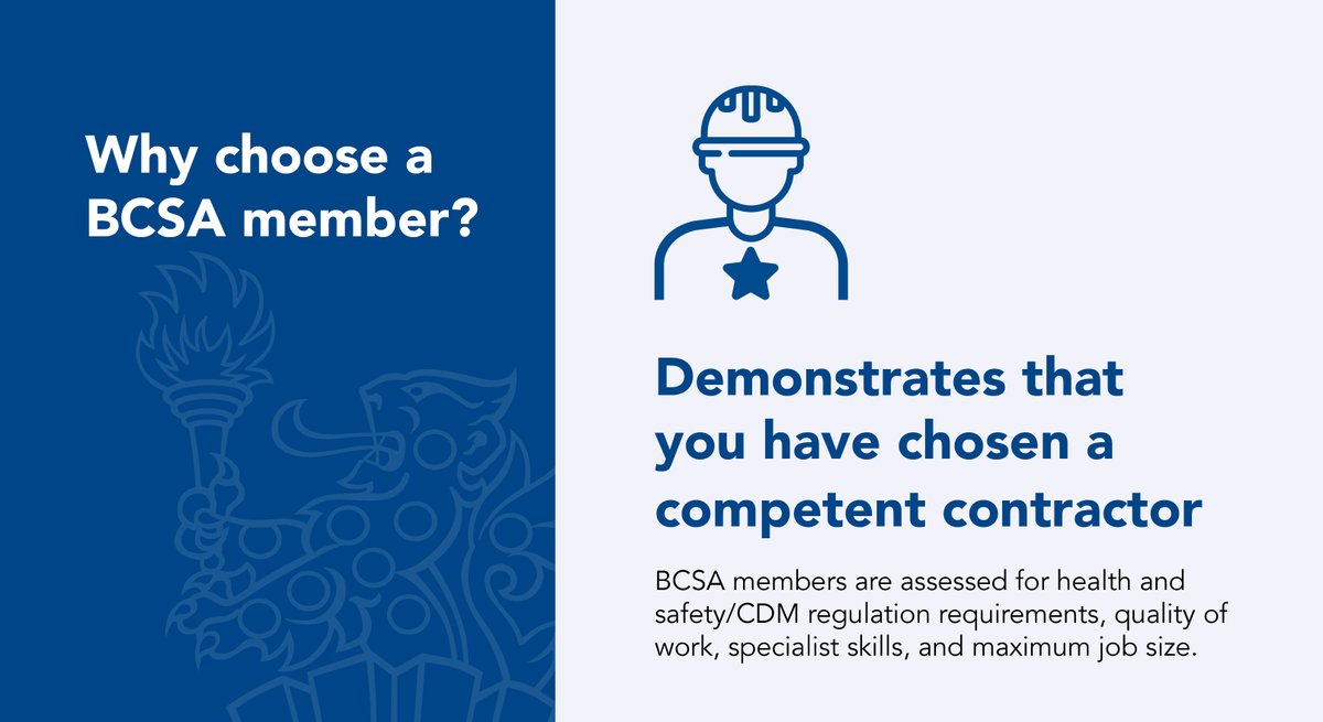 Choosing a BCSA member demonstrates your competency. BCSA members are assessed for health and safety / CDM regulation requirements, quality of work, specialist skills, and maximum job size. #bcsamember #steelcontractor

steelconstruction.org/member-directo…