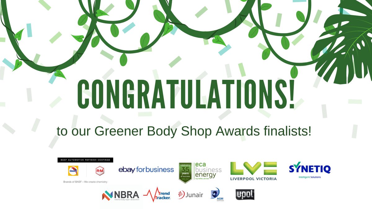 The NBRA is pleased to announce the finalists for the highly sought-after Greener Body Shop Awards which will take place on Thursday, 9th September at West Midlands Safari Park on the 9th September in association with our headline partners.

Finalists > nbra.org.uk/nbra-announces…