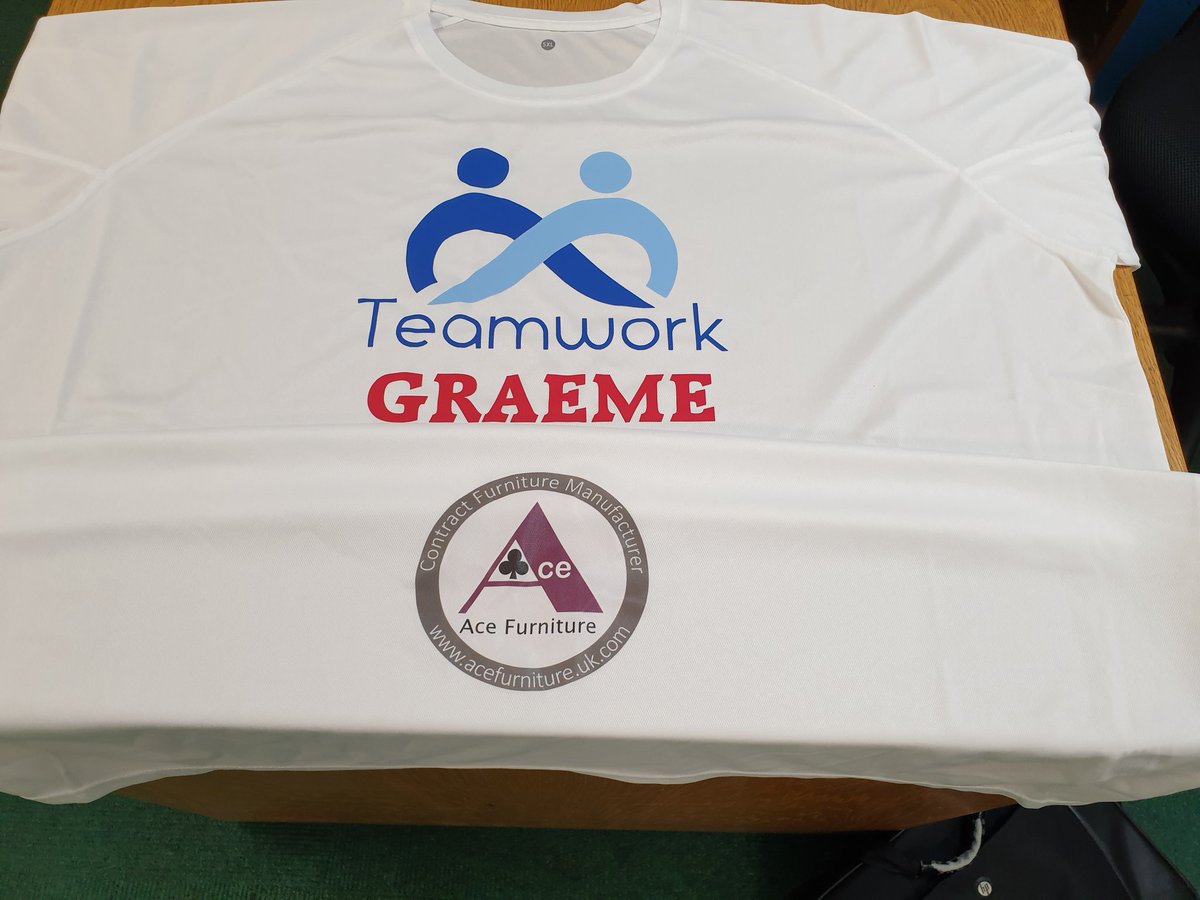 Thank you @AceFurniture1 for paying and sponsoring @TeamworkTrust t shirts for Great North Run. Thank you Graeme for running and fundraising @TeamworkTrust