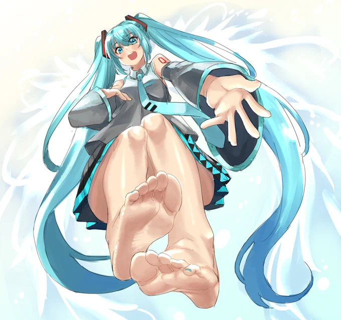 #一日一裸足絵
#初音ミク誕生祭2021 