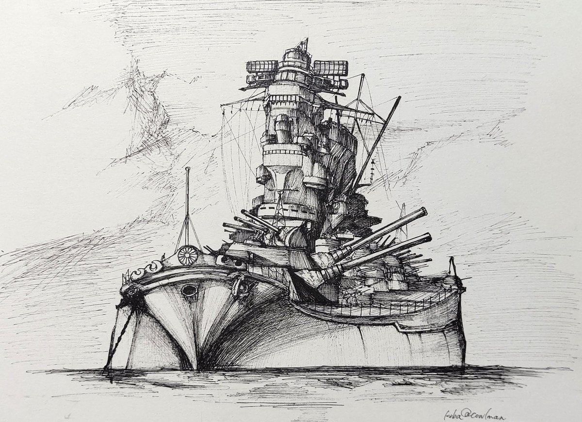 戦艦大和と宇宙戦艦ヤマト 構図はあえて逆にしてみた W Koba カウルマンの漫画 戦艦大和と宇宙戦艦ヤマト 構図はあえて逆にしてみた W Koba カウルマンの漫画