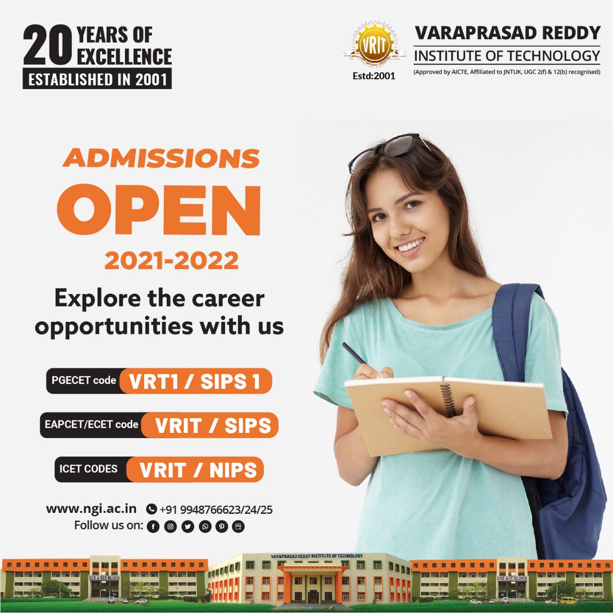 vritcollege's tweet photo. Admissions open for 2021-22 academic year contact for more information  
Visit Us 👉🏻https://t.co/jeQYfFpUWD  
Contact us @9948766623/24/25
#engineeringlife #TopEngineeringCollege #BestEngineeringCollege #vrit_engineering_college #ManagementAdmissions #technology #mastersdegree https://t.co/M9Rq7CN2wp
