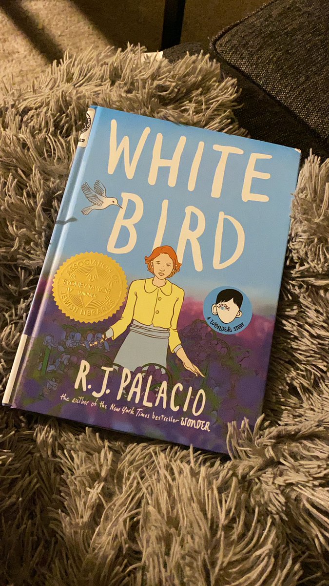 MissShyken's tweet image. Next up: White Bird by @RJPalacio! And yes, I did wake up at 5:15am so I could read before school 🥰 #teacherreader #kidlit #iteachthird