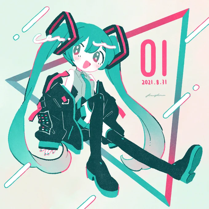 🎉初音ミク🥳

#初音ミク
#初音ミク誕生祭2021 
#初音ミク生誕歳2021 
