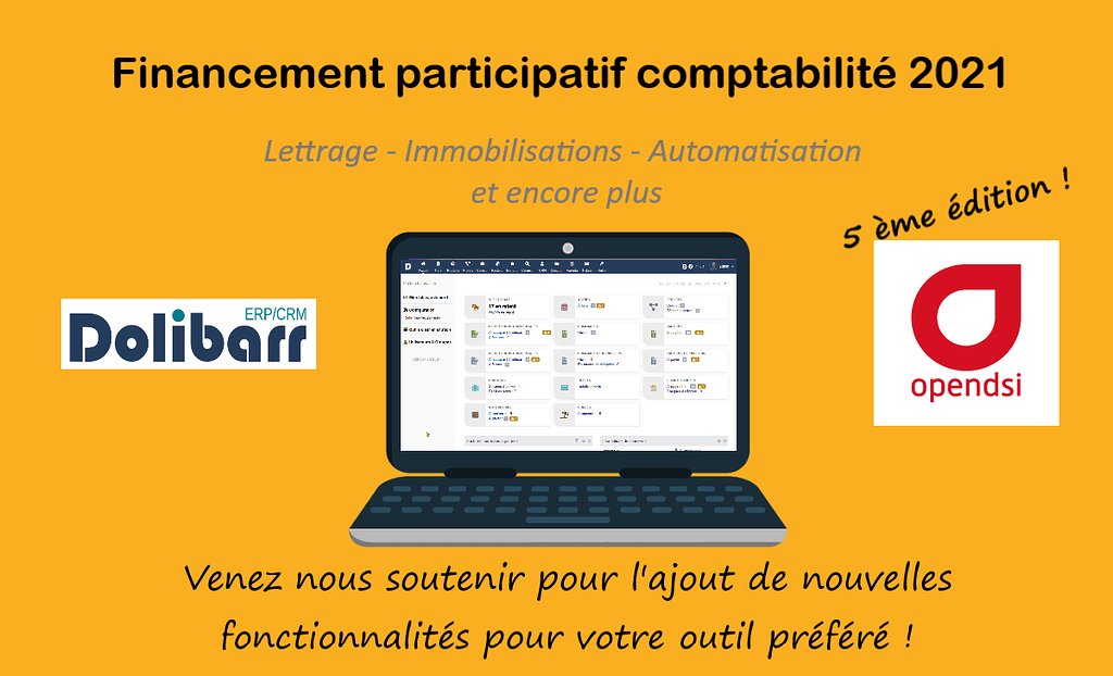 pscoffoni's tweet image. 👉 Bientôt sur vos écrans, ouverture du financement participatif demain 1er septembre #dolibarr #ERP #comptabilité
Financement participatif comptabilité 2021 (Saison 5)  buff.ly/3kELzAP