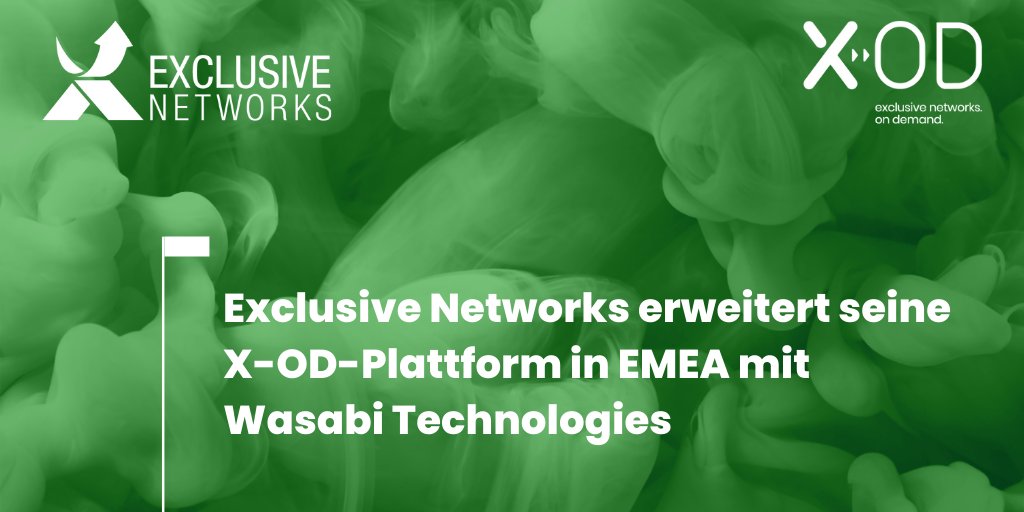 EILMELDUNG!
Heute geben wir bekannt, dass wir einen EMEA-weiten Distributionsvertrag mit dem wachstumsstarken Cloud-Storage-Anbieter Wasabi Technologies unterzeichnet haben.
Die Pressemitteilung finden Sie hier: exclusive-networks.com/de/exclusive-n…
<a href="/wasabi_cloud/">Wasabi Technologies</a> #Cloud #WeAreExclusive #News
