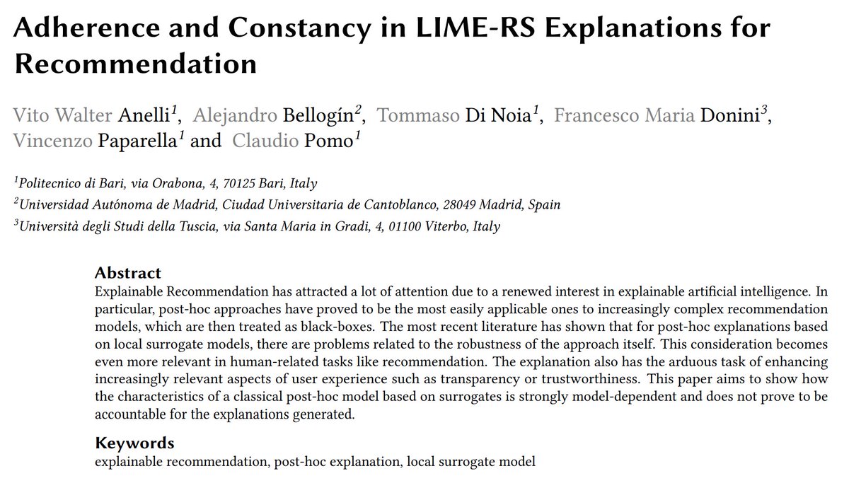 scne's tweet photo. Take a look at our latest work accepted at the @KarsWorkshop. We show that #LIMERS has some critical issues related to both the model and the quality of the side information.
Pre-print: https://t.co/UlO6PbkQxB
@walteranelli @TommasoDiNoia @abellogin @sisinflab @ACMRecSys https://t.co/RQAsRetDET