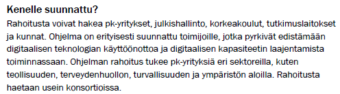 HankeVerka's tweet photo. Digitaalinen Eurooppa -ohjelma tukee digitaalisten valmiuksien kehittämistä ja teknologian käyttöönottoa.
Ohjelma on ensisijaisesti tarkoitettu niille toimijoille, jotka pystyvät vastaamaan sen laajuuteen sekä eri
teknologiapainotuksiin ja keskeisiin aloihin. 👇👇👇 https://t.co/eluWeE6zRo