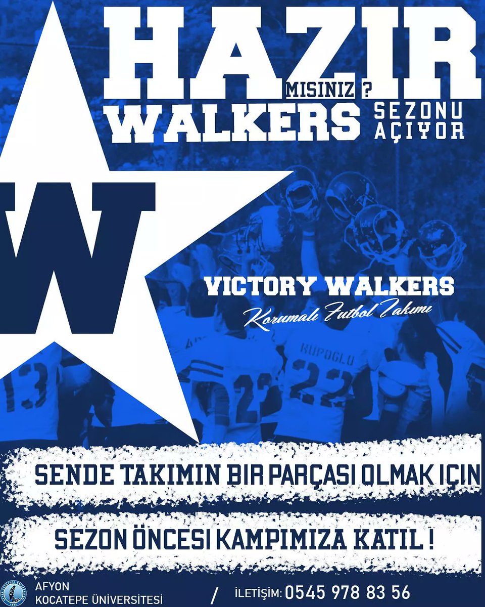 WalkersVictory's tweet photo. 🚨"WALKERS SEZONU AÇIYOR"🚨

2021-2022 Sezonu öncesi takımımız hazırlık kampı için toplanıyor.
Takımı desteklemek ve aramıza katılmak için irtibat numarasından bize ulaşabilirsin.
Kamp Tarihi : 13-19 Eylül📅
Kamp Yeri: Afyon Kocatepe Üniversitesi / Erenler Yerleşkesi⬅️ https://t.co/6ZZkKdcBpr