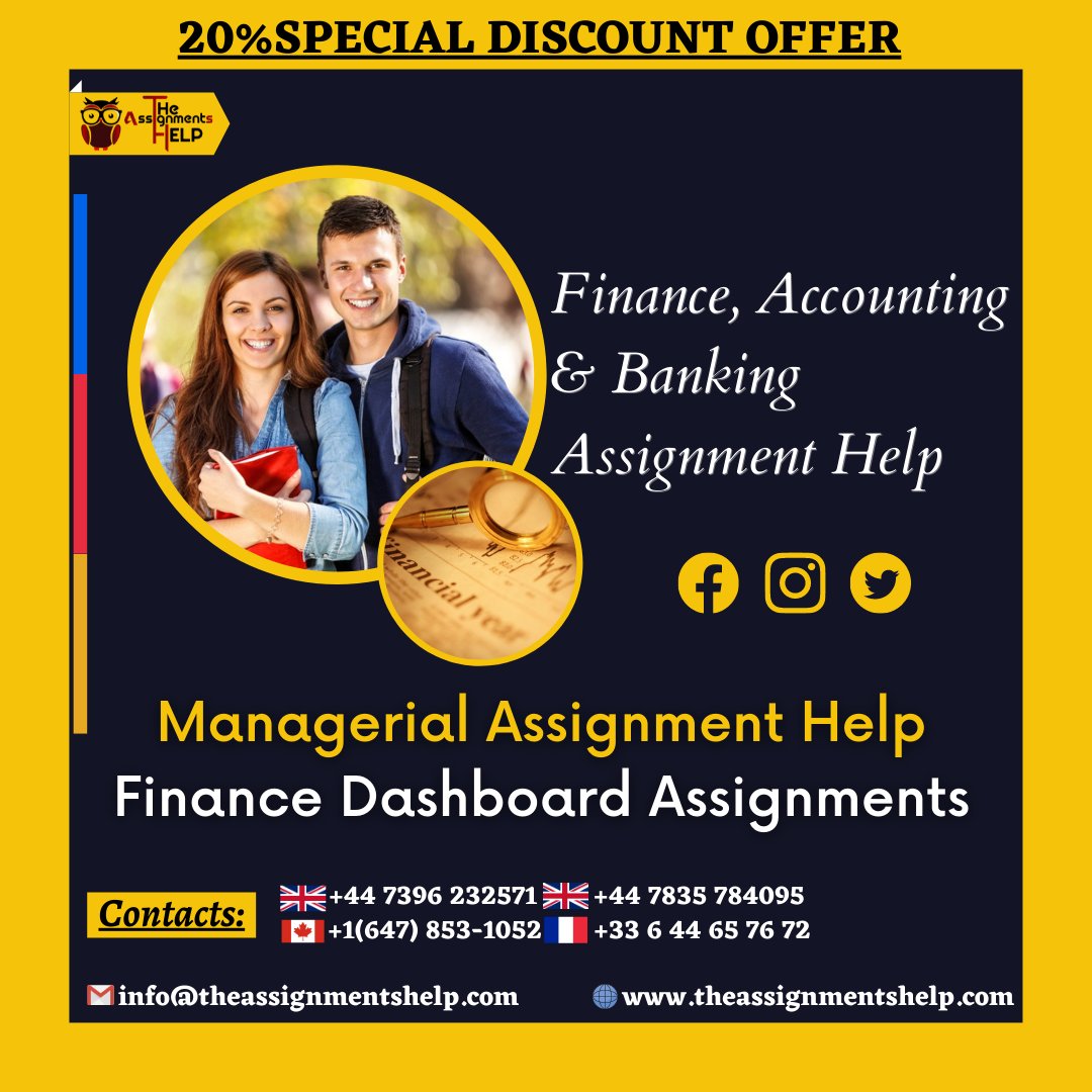 tasignmentshelp's tweet image. The students are assigned several accounting assignments throughout their academic life. The accounting assignment’s type can be questionnaires, portals, presentations, etc. Order your task now!
#accountingassignmenthelp #accountingassignmenthelper #accountingassignmentwriter