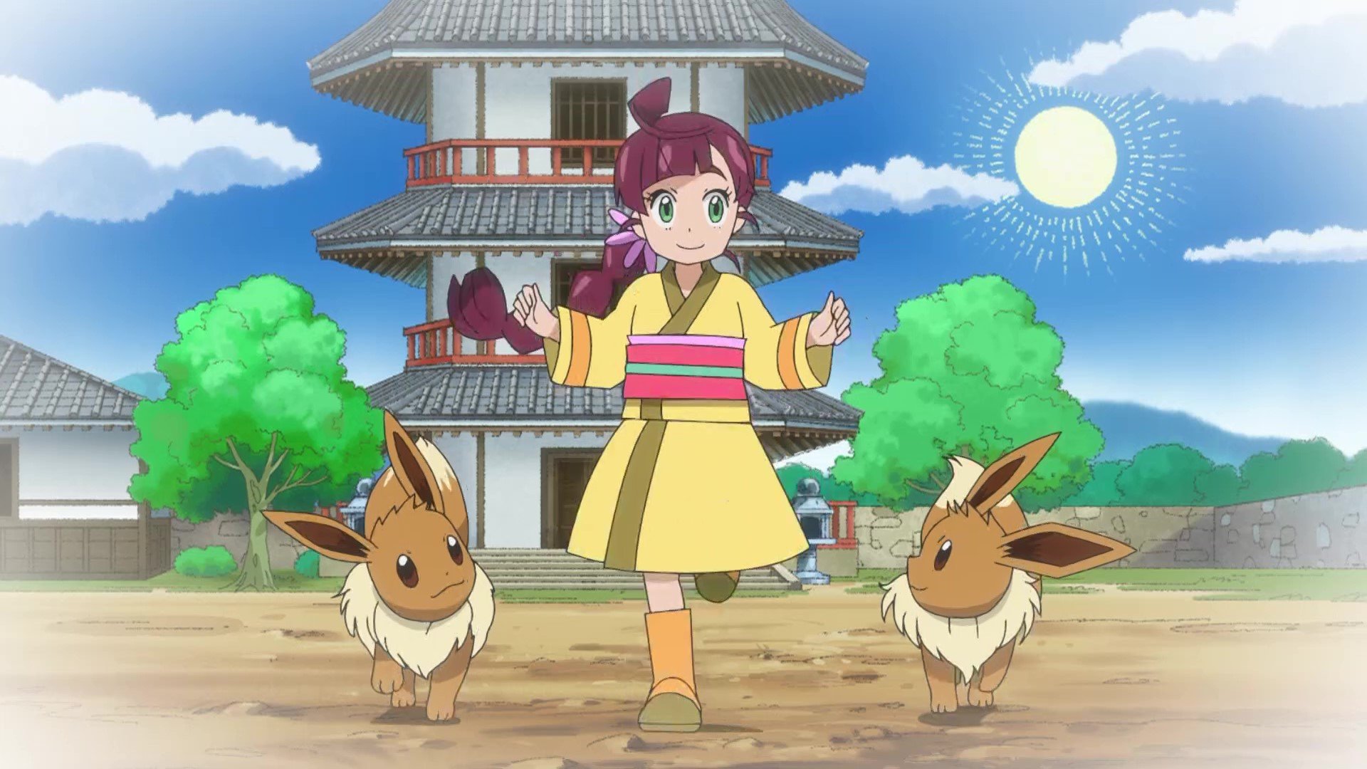 アニメ ポケットモンスター 公式 アニポケ 第79話に登場する エーフィ と ブラッキー は イーブイ の頃からジョウト地方の日蝕城にいました どちらのイーブイがどう進化したのかは 9 3 金 の放送で見てね アニメ ポケットモンスター 毎週