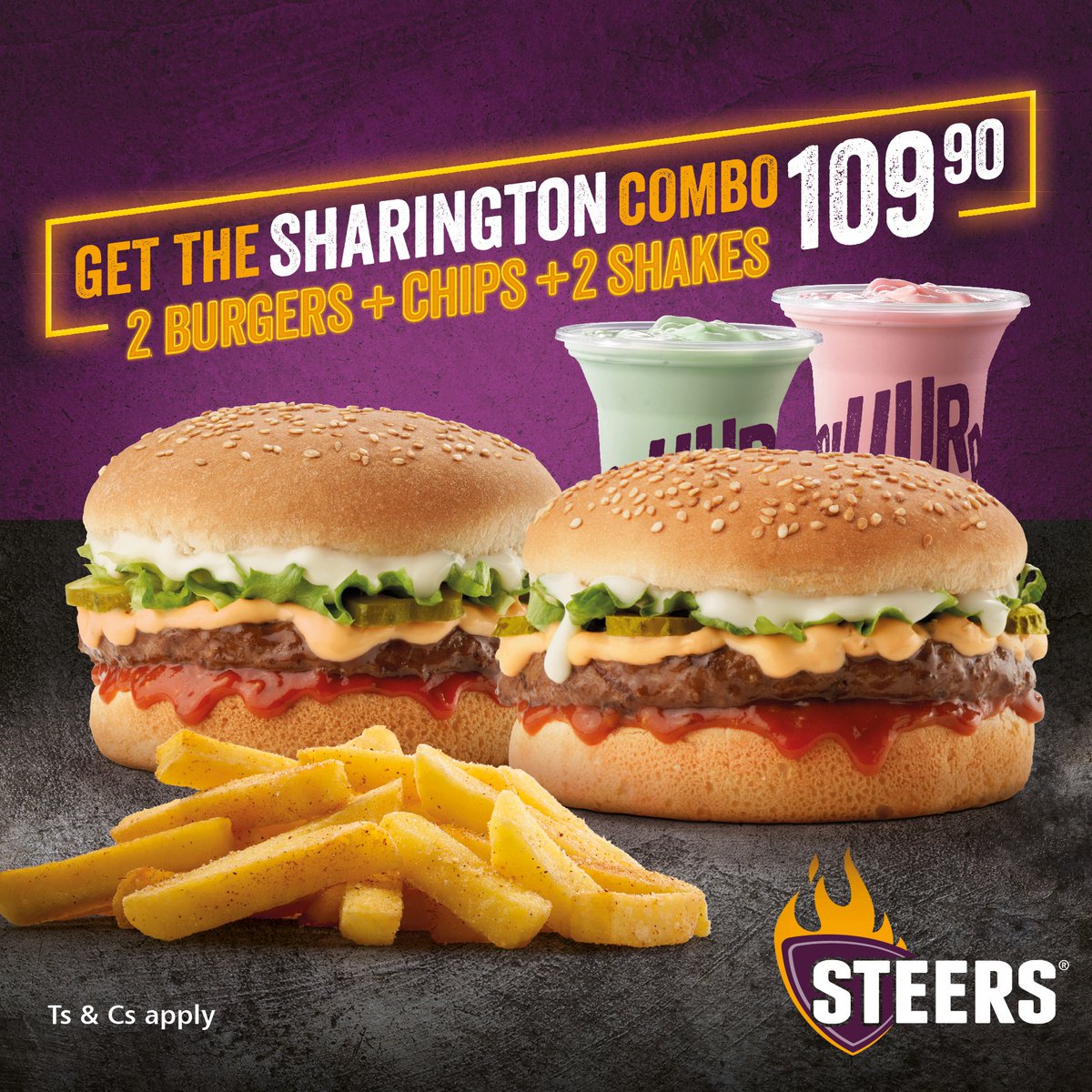 gagasifm's tweet image. Stand a chance to win two Sharington Combo vouchers daily with @SteersSA and @gagasiFM.
Step 1: Tell us who you would share the combo with.
Step 2: Tag a friend, 
Get the @SteersSA Sharington Combo for only R109.90! with #PerfectforSharing
Ts&amp;amp;Cs on gagasiworld.co.za