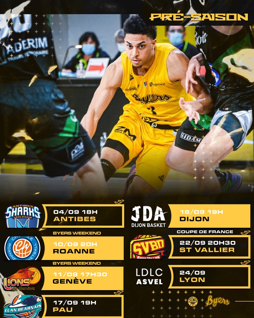 Vous l’attendiez ? Le voici !
Nous vous présentons le calendrier de la pré-saison 2021/2022 🏀🗓

<a href="/LNBofficiel/">Ligue Nationale de Basket</a> #betclicelite