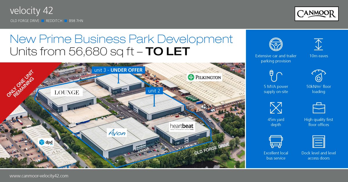 CANMOOR is thrilled to welcome Lounge Underwear to Velocity 42, Redditch; a new industrial development located on the Park Farm Industrial Estate. Lounge Underwear has taken 81,874 sq ft at Unit 4 which boasts dock &amp; level access loading doors and modern office accommodation!