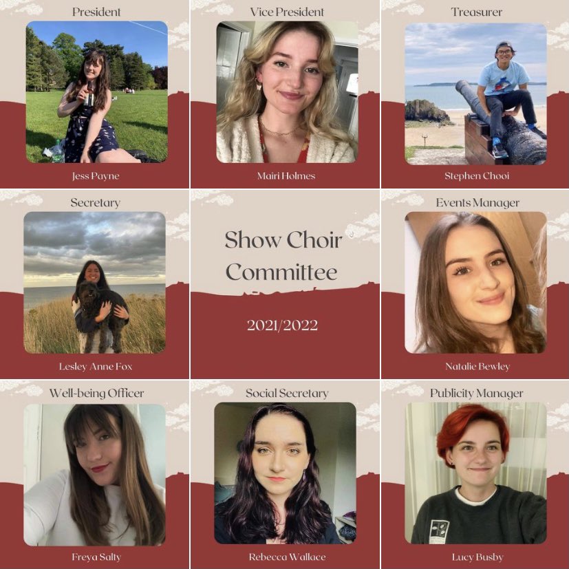Introducing our committee for the new academic year! ❤️

To find out more, head over to our Instagram where each member has introduced themselves ☺️✨

instagram.com/cu_showchoir