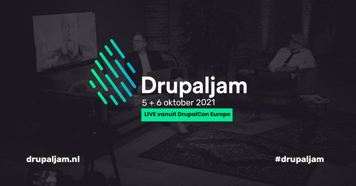 DrupalJam Tickets sales gestart! 🤩  

Vanmorgen hebben we een persoonlijke mail met kortingscode gestuurd naar de (bij ons bekende) community voor #DrupalJam, #DrupalConEur en de Camps op 4,5,6,7 oktober!  

Check jouw mailbox, en verzeker jouw ticket! 🎟 
#drupal20jaar #drupal