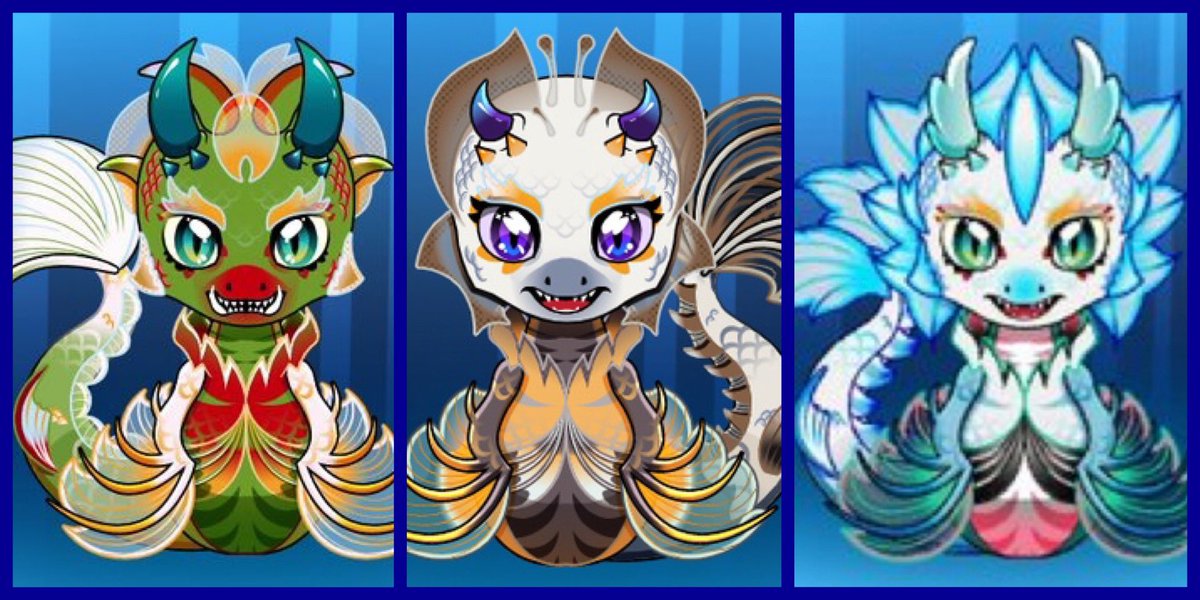 We now have our Finalists for the <a href="/DrakonsIO/">Drakons</a> Rarest of Them All 2021 contest! It’s interesting to note that the WATER 🌊 element dominates the 3 Top spots. Winner will be voted by the community in our Discord. 

<a href="/coinkit_/">CoinKit</a> com 1 300 DGB #BeADrakonMaster