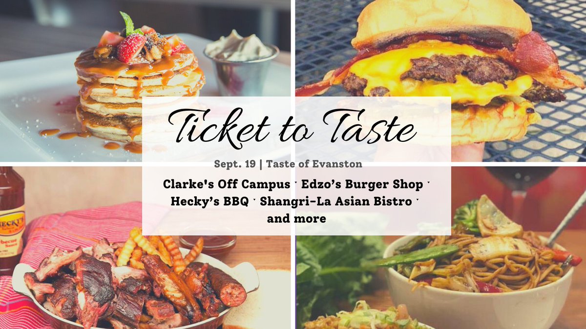 The Taste of Evanston benefits Connections for the Homeless and Reba Place Development Corp. Join us 9/19!  <a href="/connect2home/">Connections4Homeless</a>  #ClarkesOffCampus #heckys #HeckysBarbecue #ShangriLa <a href="/EdzosBurgerShop/">Edzo's Burger Shop</a>