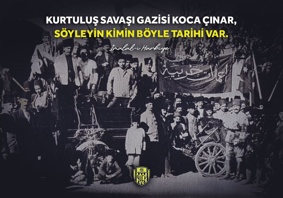 111. yılımızda, Kurtuluş Savaşı’nda İmalat-ı Harbiye şehitlerimizi; şehit düşen ve gazi olan taraftalarımızı, kaybettiğimiz tüm Ankaragücü değerlerimizi saygıyla anıyoruz!

#Ankaragücü111Yaşında