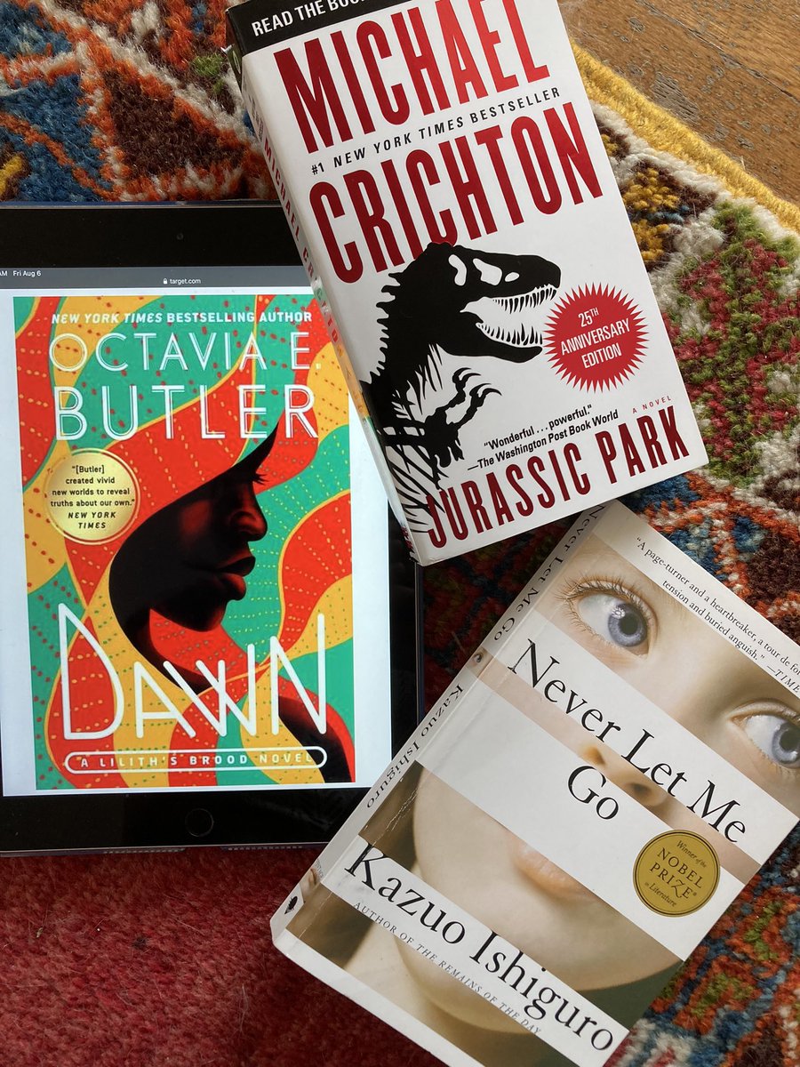 Even with all the uncertainty this semester, I’m excited about my syllabus for the #BiologyOfSciFi at <a href="/QuinnipiacU/">Quinnipiac University</a> All favs from three amazing authors, and my students will be assessing where the facts end and the fiction begins starting tonight