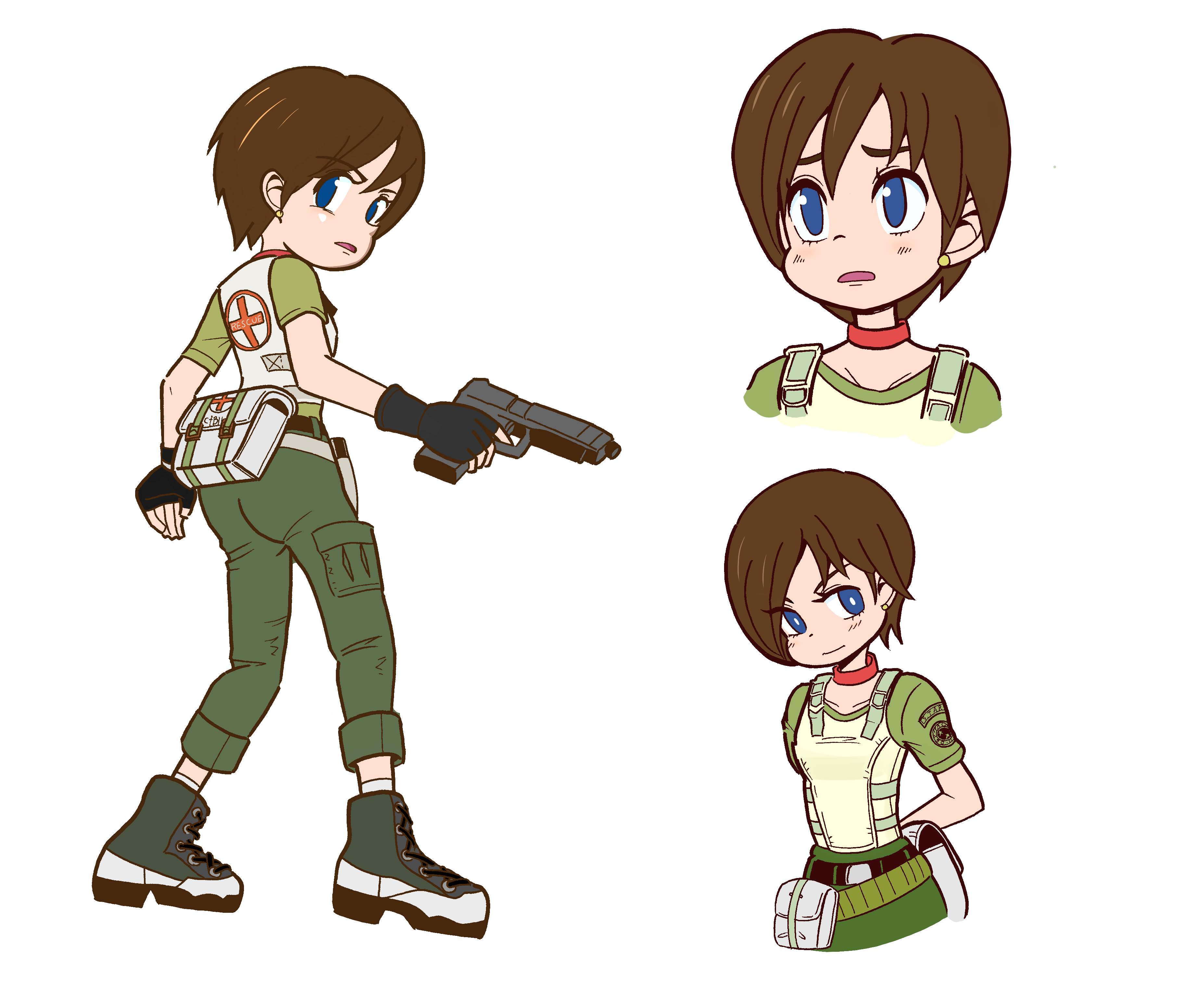 一城ひとま デフォルメ漫画 イラスト レベッカ チェンバース デフォルメ カートゥーン バイオハザード Biohazard Residentevil T Co Lkrfacrwgf Twitter