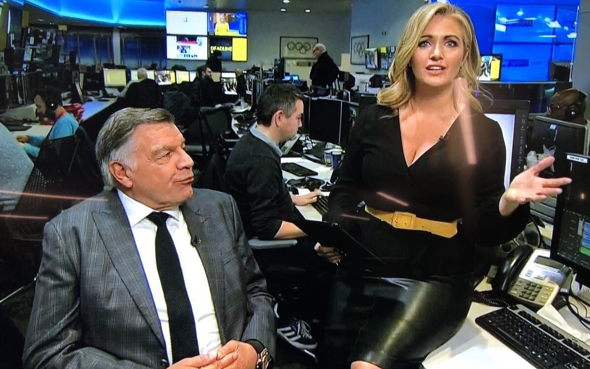 It wouldn’t be Transfer Deadline Day without this picture of Sam Allardyce eyeing up Hayley McQueen like a Greggs Steak Bake.