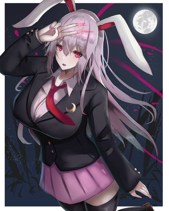 #東方Project  鈴仙・優曇華院・イナバちゃん🐰
コミッションで描かせていただきました ありがとうございます 