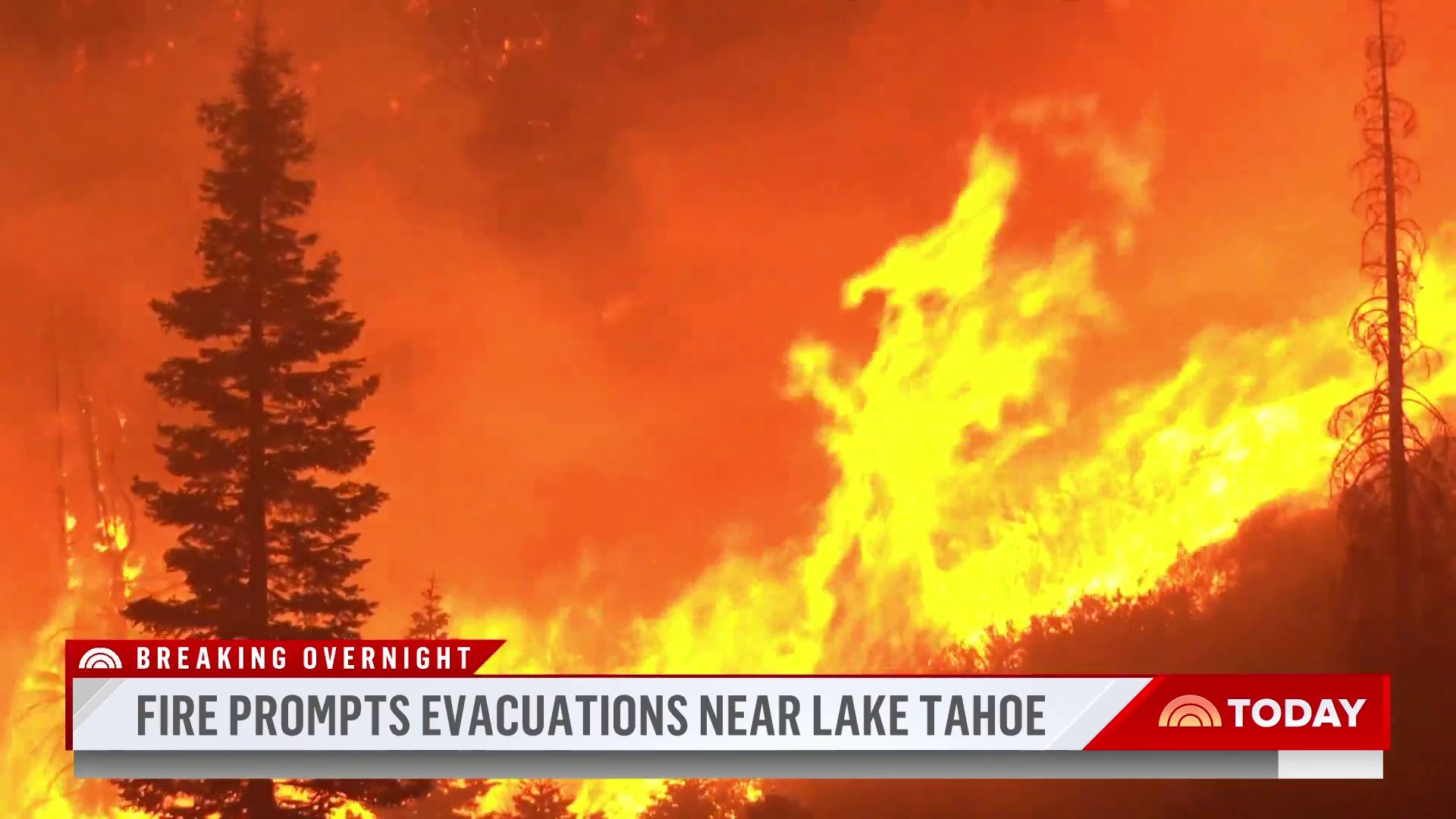 TODAY on Twitter: "The fast-moving Caldor Fire is closing in on the famed California resort town of South Lake Tahoe, threatening to wipe out more than 20,000 homes. @PattersonNBC has the latest.