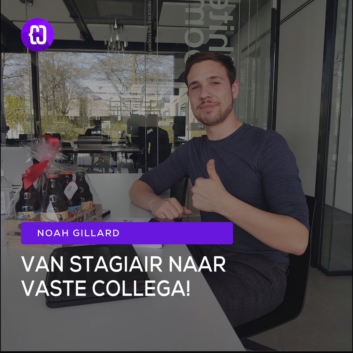 Ja je leest het goed! 👀 

Van stagiair naar een vaste waarde in ons team. 🚀

Bij ons is er altijd plaats voor getalenteerde en gemotiveerde stagiairs. Zin in een bloeiende carrière als developer? Contact us! 💜

#team #stage #collega