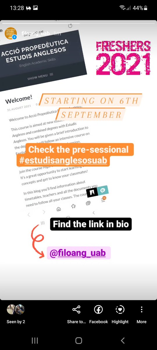 ➡️Freshers 2021! Pre-sessional #estudisanglesosuab course is starting on the 6th September! Check our blog! blogs.uab.cat/propedeuticest…