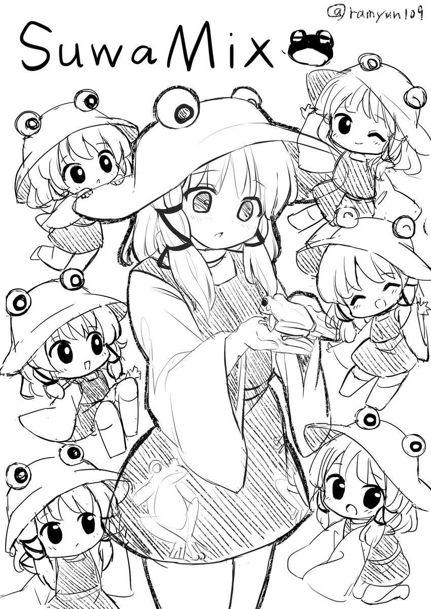 新刊表紙絵順調です🐸 