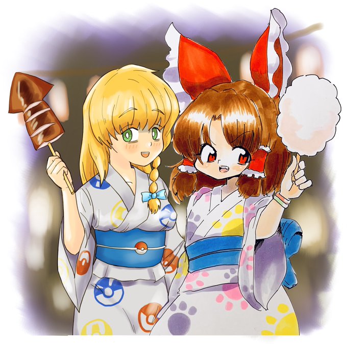 #今月描いた絵を晒そう
今月はグラブルしてばかりであんまり絵描けなかった…
1枚目は名無し兄貴とのコラボ絵!
たのしかった! 