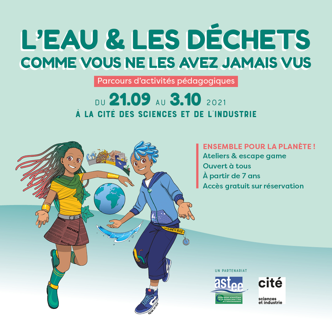 _astee's tweet image. A l'occasion du 100e congrès #Astee et de la #SEDD2021, venez découvrir le 1er événement Grand Public coorganisé par l'Astee et ses partenaires
En partenariat avec la Cité des sciences et de l'industrie #citedessciences
👉exposition.astee.org
📅21/09-03/10/2021
#expoAstee2021