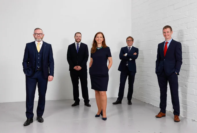 Pictured (l-r): Ronan Donohoe - Head of Company Secretarial, Kelvin McHugh - Compliance Manager, Caitríona Foley - Head of Human Resources, Rodney O’Rourke – Managing Director and Sean Looby - Head of Operations.
