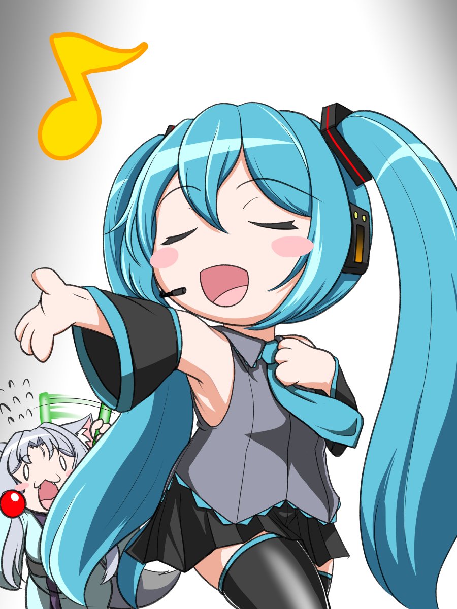 初音ミク誕生祭21 ミクさんの髪型スゴイ描きやすい イタコさん比 たばすこ ネーム進捗 22 Xx のイラスト