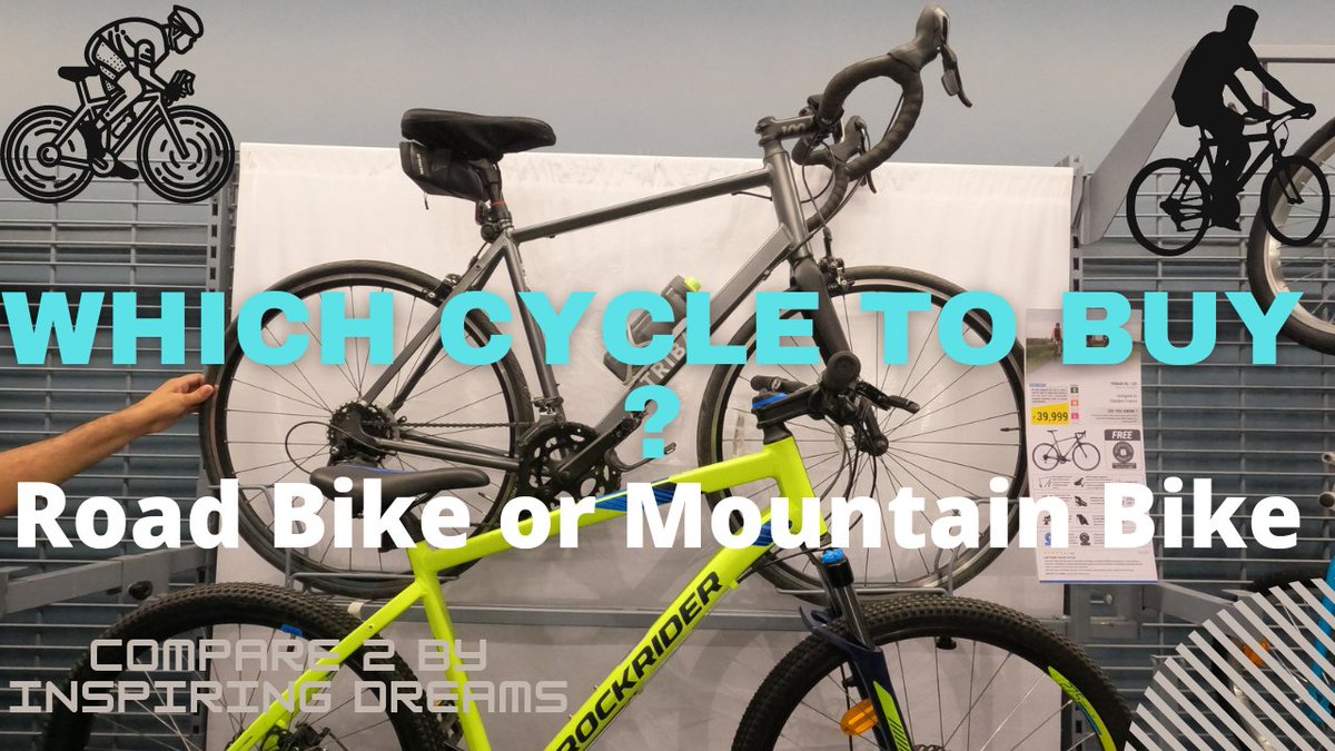 InspiringDream6's tweet photo. https://t.co/4yEkG4yb5R

Which Cycle to buy? road bike or mountain bike. 

#decathlon #rc120 #st520 #roadbike #mountainbike
#compare #cycles #cyclinglife #cycling #triban #btwin #ahmedabad #gujarat #India #Bangalore. https://t.co/QYao41P9W5