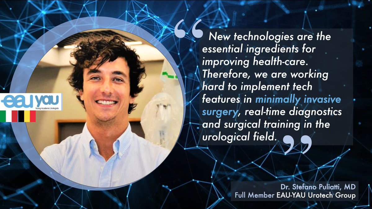 EAU Young Academics Urologist. Uro-Tech group (@eau_yaurotech) on Twitter photo 👨⚕️Meet Dr. Stefano Puliatti <a href="/PuliattiStefano/">Stefano Puliatti MD</a> <a href="/EAU_YAUroTech/">EAU Young Academics Urologist. Uro-Tech group</a> <a href="/uroweb/">European Association of Urology (EAU)</a> full member
🏨The Univ. of Modena & Reggio Emilia 🇮🇹 and Orsi Academy 🇧🇪 <a href="/UNIMORE_univ/">UNIMORE</a> <a href="/orsiacademy/">Orsi Academy</a>
🎯Area of interest: #roboticsurgery #training #newtechnologies
👨🏾💻👩💻Stay tuned for new <a href="/EAU_YAUroTech/">EAU Young Academics Urologist. Uro-Tech group</a> projects 👨⚕️Meet Dr. Stefano Puliatti <a href="/PuliattiStefano/">Stefano Puliatti MD</a> <a href="/EAU_YAUroTech/">EAU Young Academics Urologist. Uro-Tech group</a> <a href="/uroweb/">European Association of Urology (EAU)</a> full member
🏨The Univ. of Modena & Reggio Emilia 🇮🇹 and Orsi Academy 🇧🇪 <a href="/UNIMORE_univ/">UNIMORE</a> <a href="/orsiacademy/">Orsi Academy</a>
🎯Area of interest: #roboticsurgery #training #newtechnologies
👨🏾💻👩💻Stay tuned for new <a href="/EAU_YAUroTech/">EAU Young Academics Urologist. Uro-Tech group</a> projects