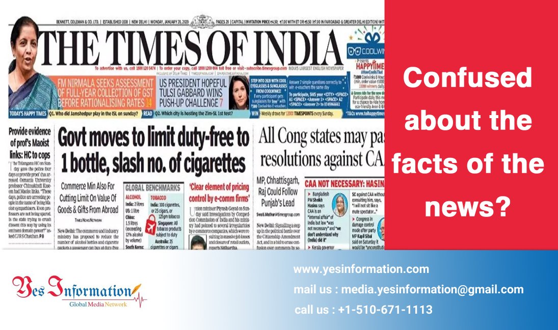 yesinformations's tweet photo. Confused about the facts of the news?
Yesinformation transmits accurate and factual news to the audience. We believe in the truth and related details about the ongoing matters. Visit us for information and updates on your favorite industries. https://t.co/5M7xYIxv4G