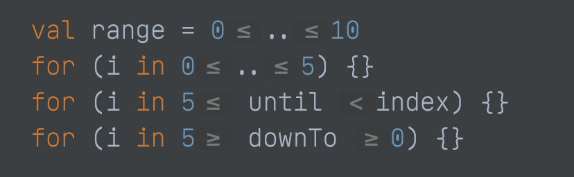 dolzhenko's tweet image. #Kotlin inlay hints for ranges are in 2021.3
youtrack.jetbrains.com/issue/KTIJ-190…
