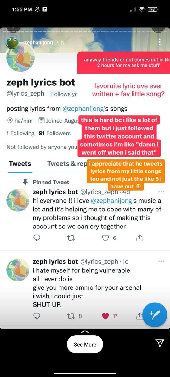 zeph lyrics bot (lyrics_zeph) Twitter