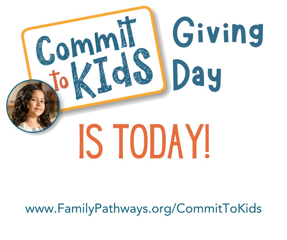 fampath's tweet photo. Today is Commit to Kids Giving Day!  Join us for this 24-hour digital event to raise money in support of the services that ensure our local youth are healthy, safe, and well!
Gifts will be matched up to $2400 today thanks to Embrace Orthodontics!
https://t.co/1NoE9JpOZb https://t.co/zp219V288I