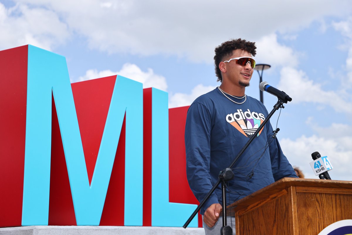 Chiefs's tweet photo. .@PatrickMahomes is the best player in the NFL and a Super Bowl champ, but most importantly, he's making our community a better place to live.
 
QB1 officially opened the @15andMahomies Playground at Martin Luther King Jr. Park over the weekend! https://t.co/7zfSYDwhGk